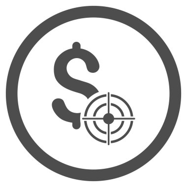 İş hedef yuvarlak vektör simgesi