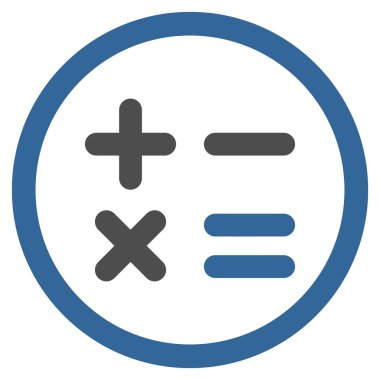 Hesap makinesi yuvarlak vektör simgesi