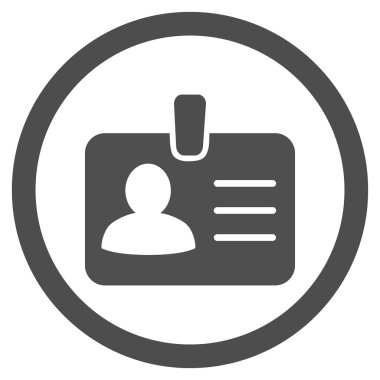 Kişi rozet yuvarlak vektör simgesi