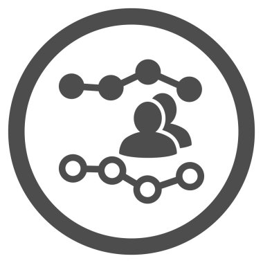 İnsanlar grafikleri vektör simge yuvarlak