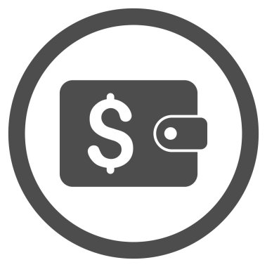 Çanta yuvarlak vektör simgesi