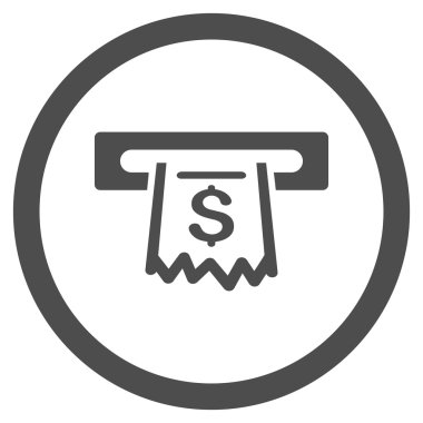 Kağıt giriş Terminal yuvarlak vektör simgesi