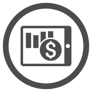 Pda yuvarlak vektör simgesine satış listeleri