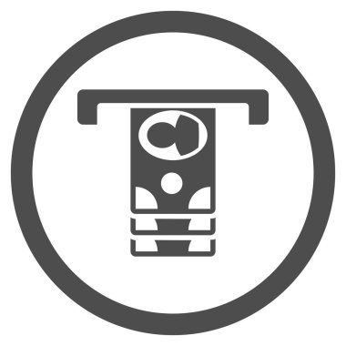 Banknot yuvarlak vektör simge çekilme