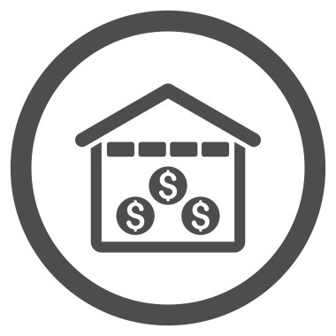 Para depo yuvarlak vektör simgesi