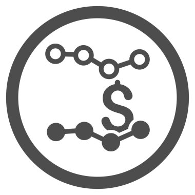 Satış listelerinde yuvarlak vektör simgesi