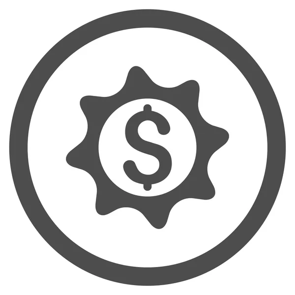 Selo de dinheiro arredondado vetor ícone — Vetor de Stock