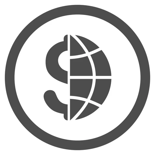 Globální podnikání zaoblené vektorové ikony — Stockový vektor