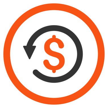 Ters ibraz yuvarlak vektör simgesi