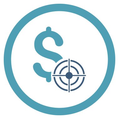 İş hedef yuvarlak vektör simgesi