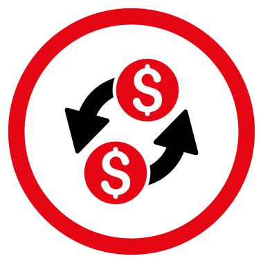 Dolar döviz vektör simge yuvarlak