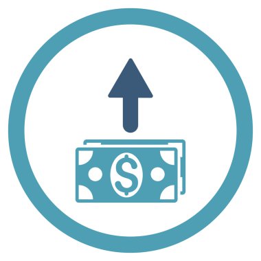 Banknot yuvarlak vektör simge göndermek