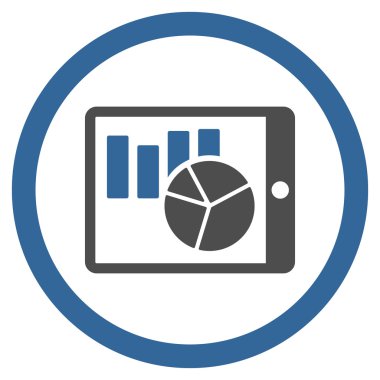 Pda yuvarlak vektör simge listeleri