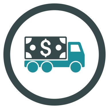 Nakit teslimat yuvarlak vektör simgesi
