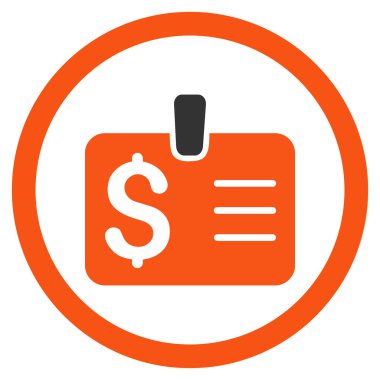 Doları rozet yuvarlak vektör simgesi