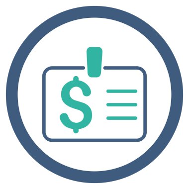 Doları rozet yuvarlak vektör simgesi