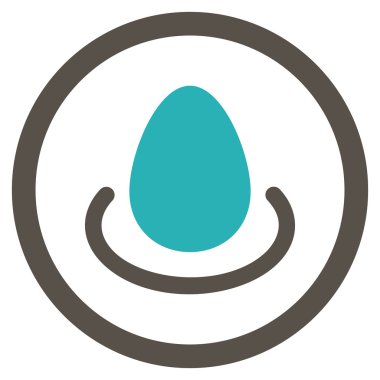 Mevduat yumurta yuvarlak vektör simgesi