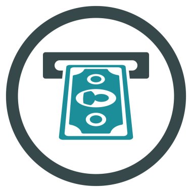 Ödeme Terminal yuvarlak vektör simgesi