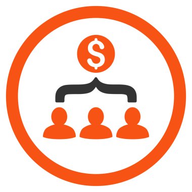 Satış Huni yuvarlak vektör simgesi