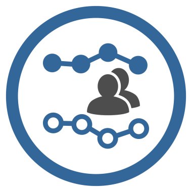 İnsanlar grafikleri vektör simge yuvarlak