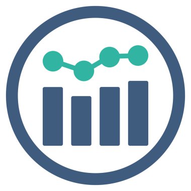 Grafikler yuvarlak vektör simgesi