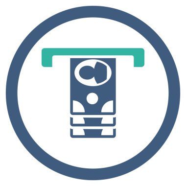 Banknot yuvarlak vektör simge çekilme