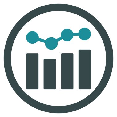 Grafikler yuvarlak vektör simgesi