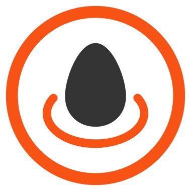 Mevduat yumurta yuvarlak vektör simgesi