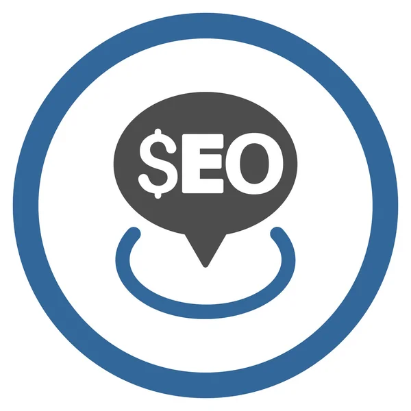 SEO Geotargeting rundade vektor symbol — Stock vektor