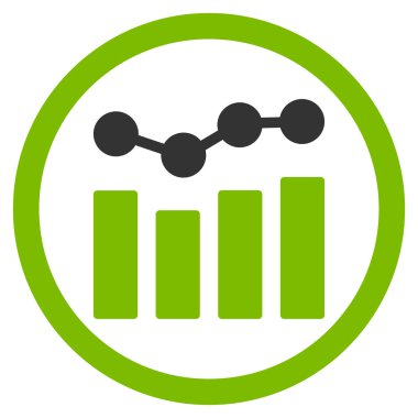 Grafikler yuvarlak vektör simgesi