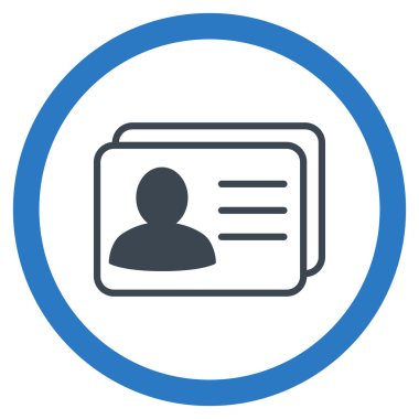 Hesap kartları düz yuvarlak vektör simgesi