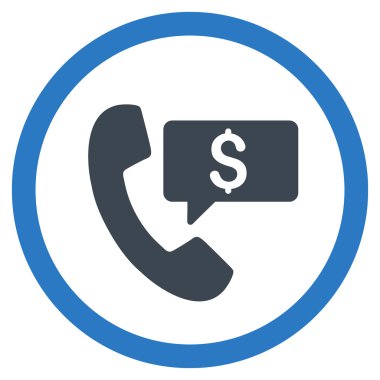 Telefon sipariş düz yuvarlak vektör simgesi