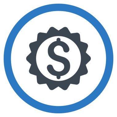 Mali mühür düz yuvarlak vektör simgesi