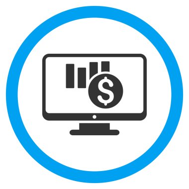 Düz yuvarlak vektör simge izleme satış listeleri