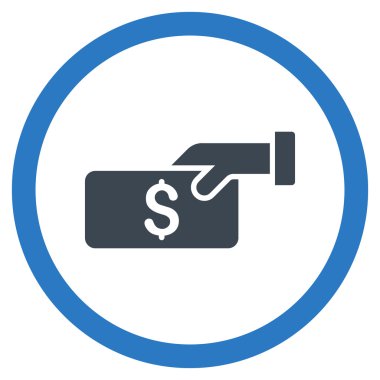 Düz yuvarlak vektör simge ödeme