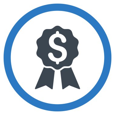 Bankacılık Ödülü düz yuvarlak vektör simgesi