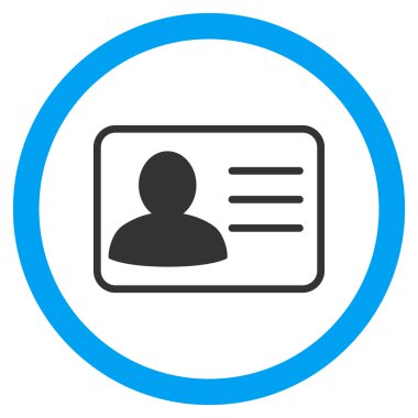 Hesap kartı düz yuvarlak vektör simgesi