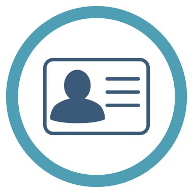 Hesap kartı düz yuvarlak vektör simgesi