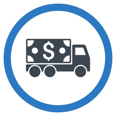 Nakit teslimat düz yuvarlak vektör simgesi