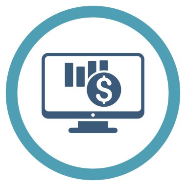 Düz yuvarlak vektör simge izleme satış listeleri