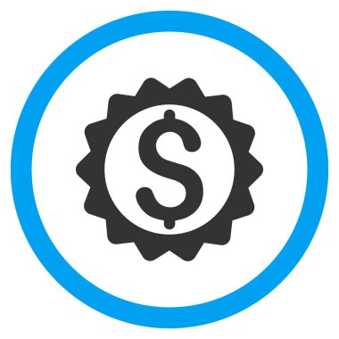 Mali mühür düz yuvarlak vektör simgesi