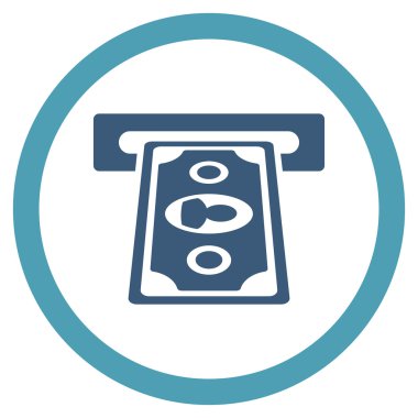 Ödeme Terminal düz yuvarlak vektör simgesi