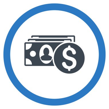 Nakit düz yuvarlak vektör simgesi