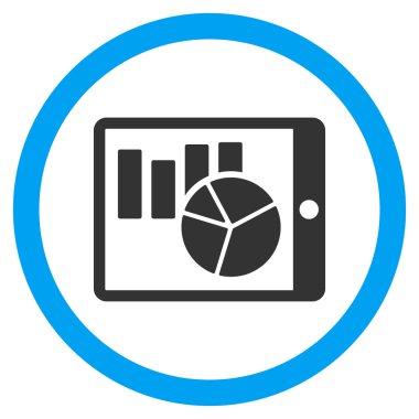 Pda düz yuvarlak vektör simge listeleri