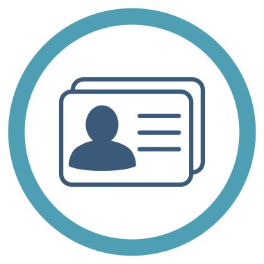 Hesap kartları düz yuvarlak vektör simgesi