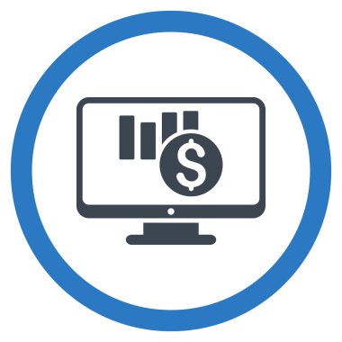 Düz yuvarlak vektör simge izleme satış listeleri