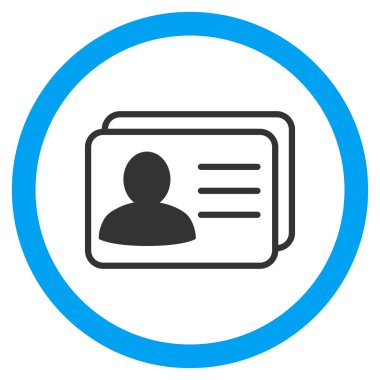 Hesap kartları düz yuvarlak vektör simgesi