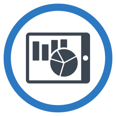 Pda düz yuvarlak vektör simge listeleri