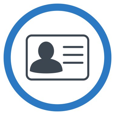 Hesap kartı düz yuvarlak vektör simgesi