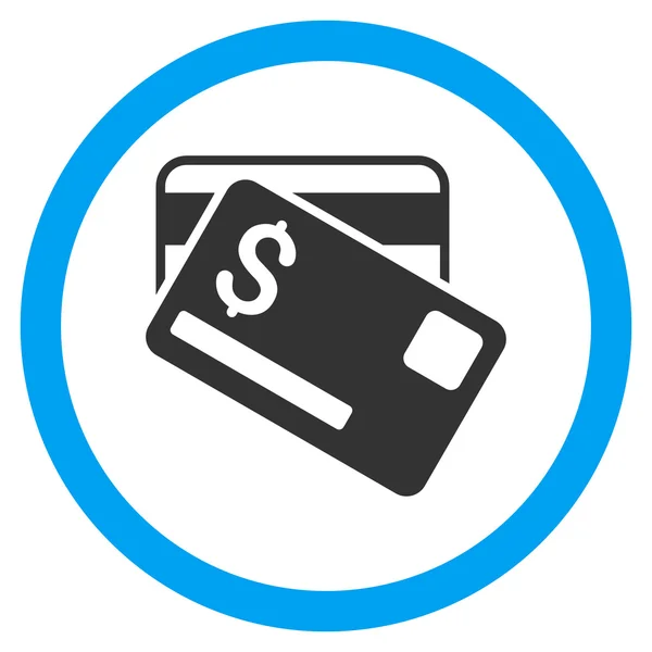 Creditcards plat afgeronde Vector Icon — Stockvector